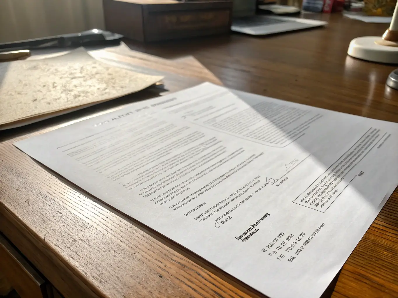 A document with visible signs of tampering and alteration, showcasing the expertise in detecting such manipulations.